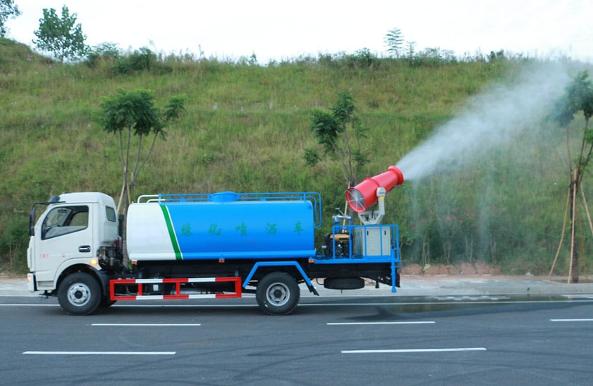 電動三輪垃圾車（電動三輪垃圾清運(yùn)車）高炮功能演示